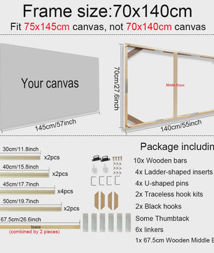 Houten Canvas Frame Sets - Diverse Maten voor Kunst, Foto's & Diamond Painting