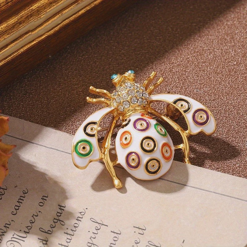Luxe Bijen Broche met Kristallen - Vintage Baroque Stijl