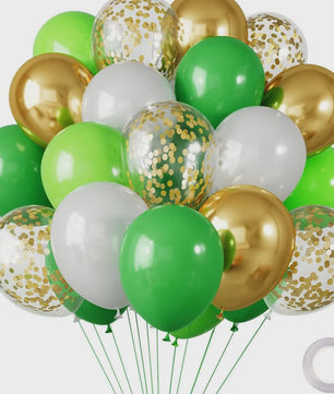 30 Stuks Chrome Latex Ballonnen Mix: Wit, Roze & Blauw - Feestdecoratie
