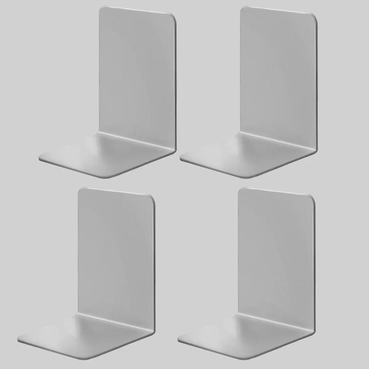 8x Stevige Doorzichtige Boekensteunen - Ideale Organizer voor Boeken, Films & CD's