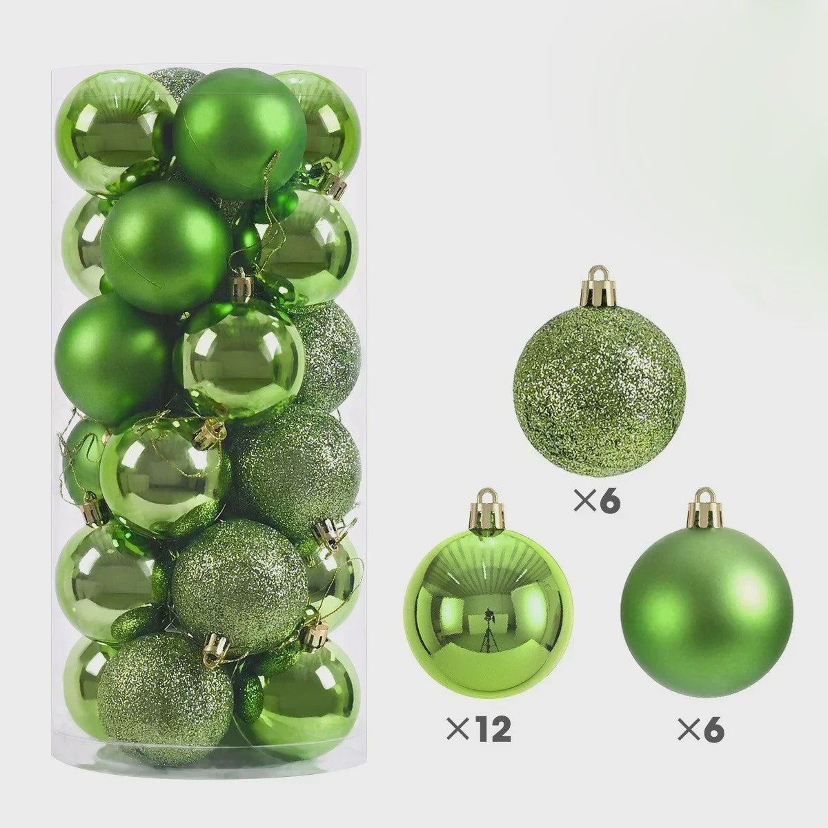 Set van 24 Kerstballen (3/4/6 cm) - Versier je Kerstboom en Feest met Stijl