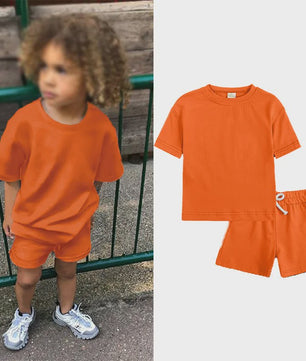 Zomer Set Kinderen: T-shirt met Korte Broek - Jongens & Meisjes Sportkleding Outfit