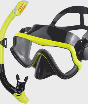 Professionele Duikbril en Snorkel Set voor Volwassenen - Panoramisch Zicht & Duurzaam Gehard Glas