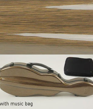 Carbon Fiber Vioolkoffer met Afneembare Tas - Dubbele Draagband & Slot