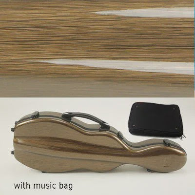 Carbon Fiber Vioolkoffer met Afneembare Tas - Dubbele Draagband & Slot