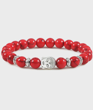 Natuurstenen Buddha Armband met Tijgeroog Kralen - Elastisch & Verstelbaar