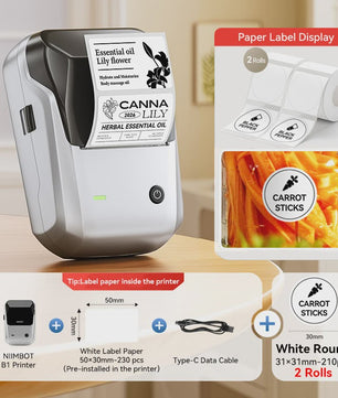 Niimbot B1 Draadloze Thermische Labelprinter - Ideaal voor Kleine Bedrijven, Huis & Cadeaus