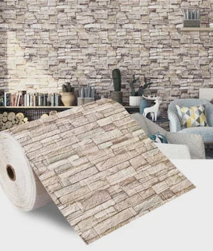 Retro 3D Muursticker Imitatie Baksteen - Zelfklevend Behang voor Woonkamer & Keuken