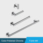 Zwarte RVS Wandmontage Set: Handdoekrek, Toiletrolhouder & Haakjes - Complete Badkamer Accessoires