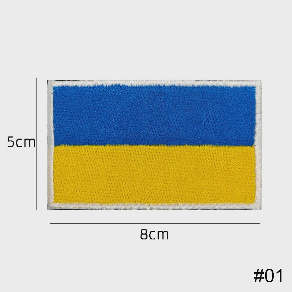 Ukraine Vlag Patches & Nationaal Embleem - Geborduurde Tactische Badges voor Kleding