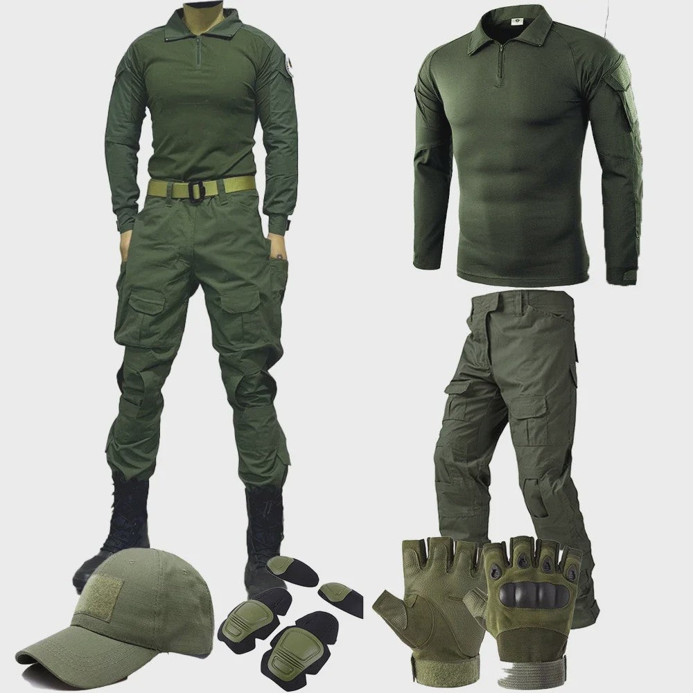 Tactisch Camouflage Uniform Set: Combat Shirt & Broek voor Outdoor, Airsoft, Jacht & Training