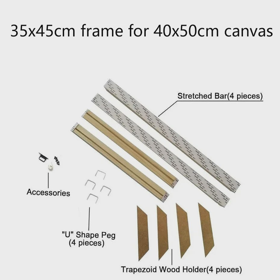 Moderne Houten Canvas Frame - 24 Maten voor Foto, Olieverf & Diamond Painting