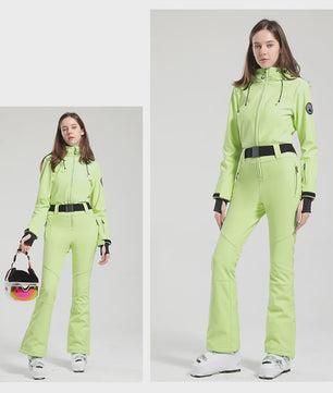 Dames Winter Ski-overall One Piece - Waterdicht, Winddicht & Warm - Outdoor Snowboard Jumpsuit