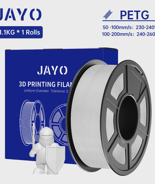 JAYO PETG 3D Printer Filament - 1.75mm Clear, 1.1kg, Hoge Taaiheid, Net Gewikkeld