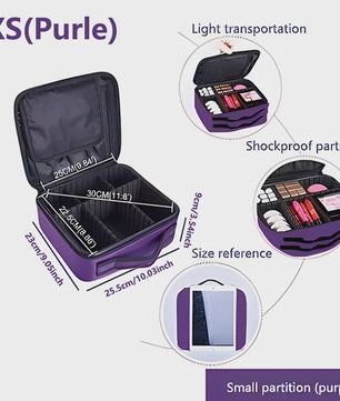 Professionele Make-up Koffer - Grote Capaciteit Reis Organizer voor Cosmetica & Beauty Tools