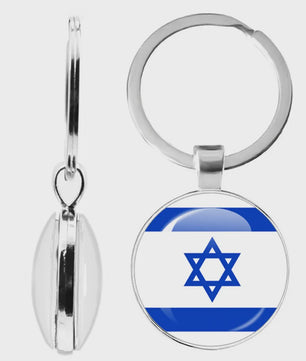 Soviet Union,Brazil,Canada,Netherlands,Israel,Syria,Venezuela,United States,Spain National Flag Series Double-Sided Keychain