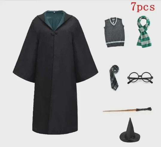 Harry Potter Cosplay Kostuum Set - Volwassenen & Kinderen - Gryffindor & Slytherin