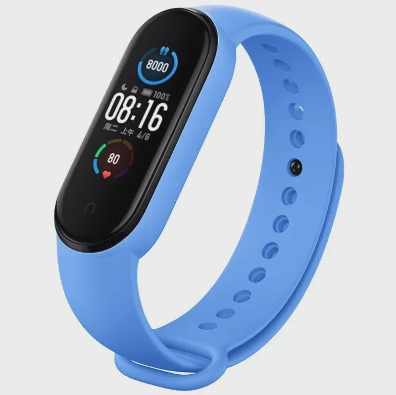 Siliconen Polsband voor Xiaomi Mi Band 7, 6, 5, 4, 3 - Vervangend Bandje Smartwatch Accessoire