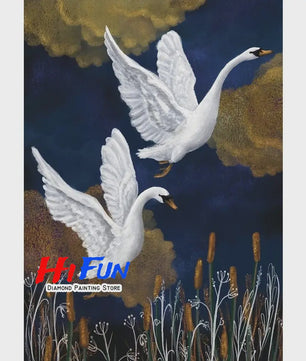 Diamond Painting Ooievaar Kustvogel - Volledige Ronde Diamanten Borduurkit voor Muurkunst