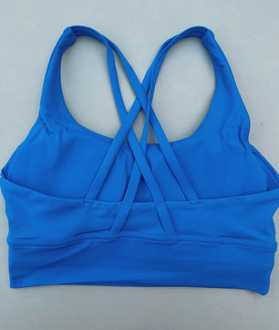 Comfortabele Sports BH met Push-Up Effect en Kruisbanden - Hoge Ondersteuning voor Yoga & Fitness