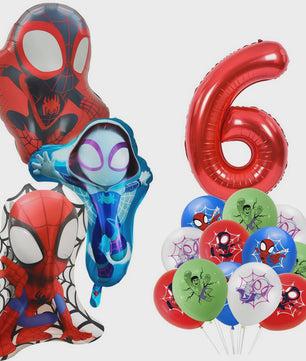 Superheld Folieballonnen Set: Spiderman, Batman, Iron Man & Captain America - Feestdecoratie