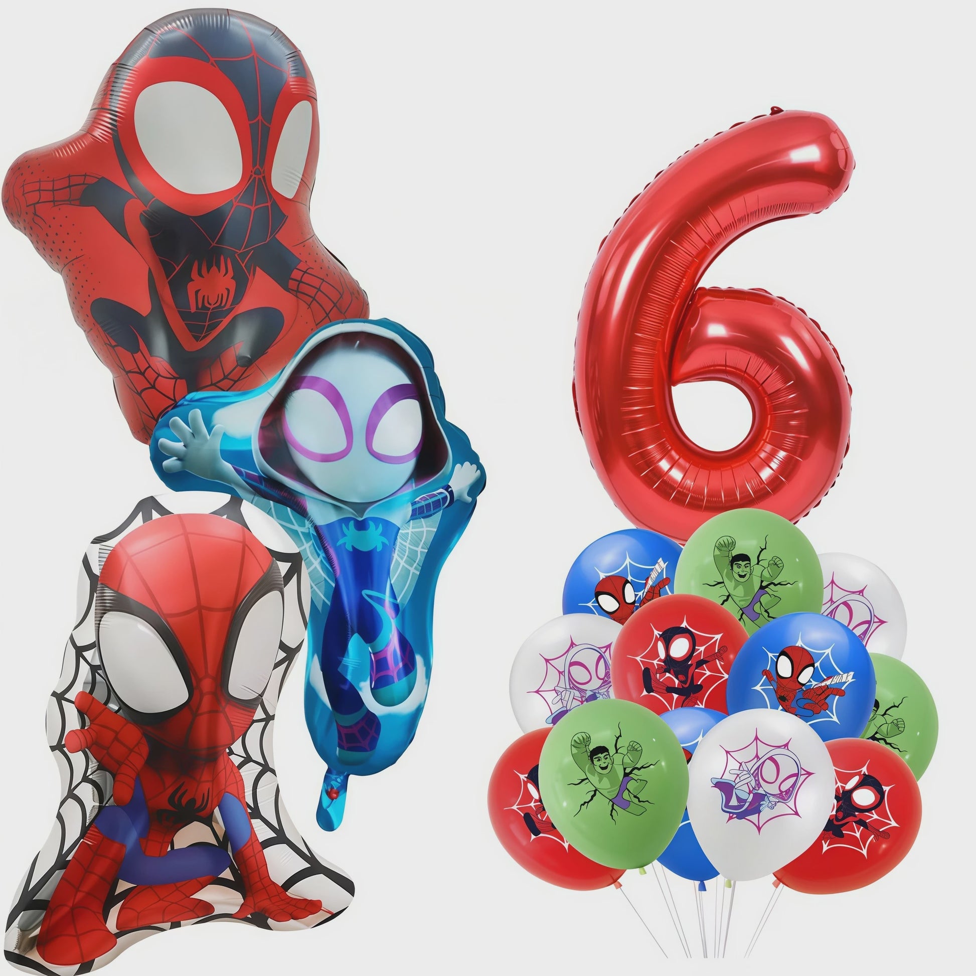Superheld Folieballonnen Set: Spiderman, Batman, Iron Man & Captain America - Feestdecoratie