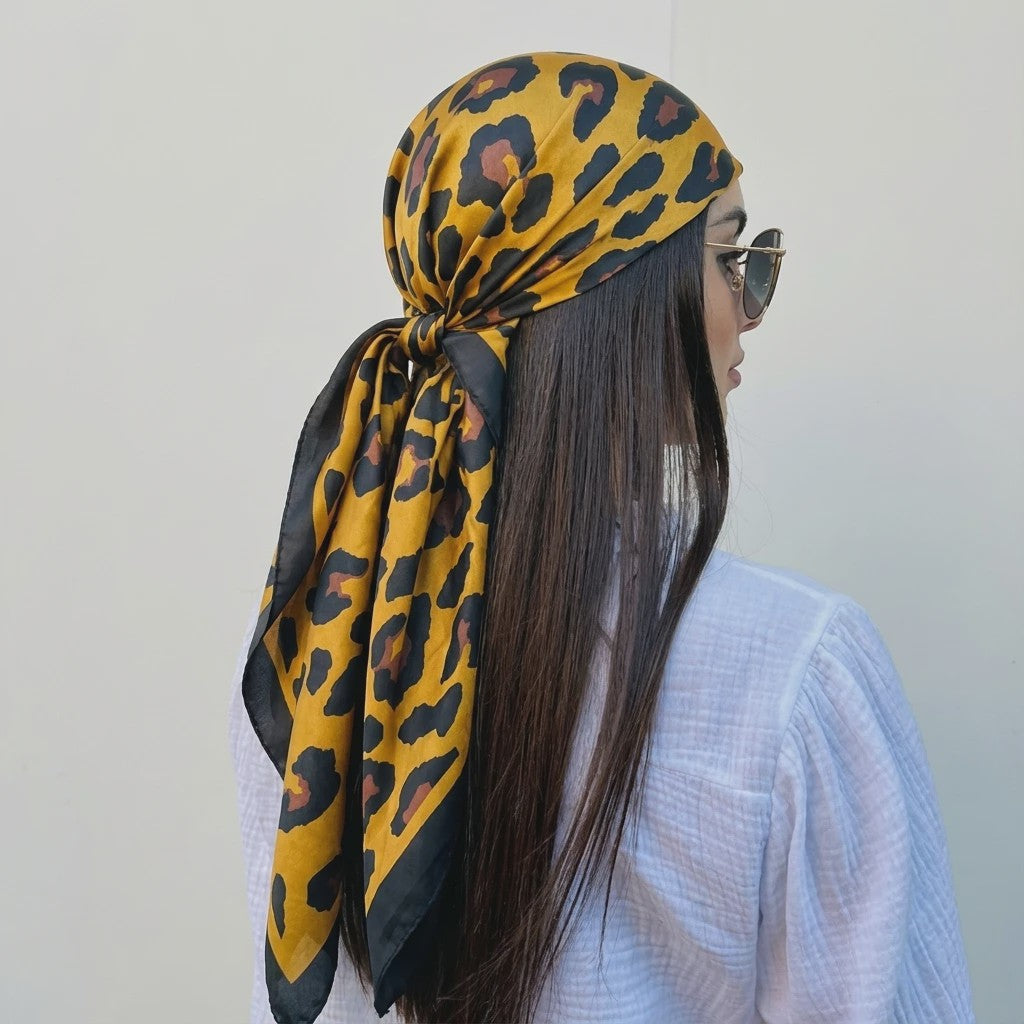 Luxe Zijden Vierkante Sjaal 90x90cm - Stijlvol Foulard voor Dames