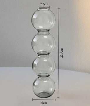 Nordic Kleurrijke Glazen Vaas - Bubble Design voor Hydroponische Planten & Bloemen