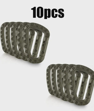 Tactische D-vormige Plastic Karabijnhaak - Set van 5, 10, 15 of 20 stuks - Outdoor & Camping Gear