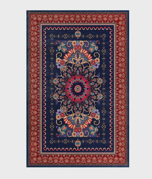 Wasbaar & Opvouwbaar Perzisch Retro Vloerkleed | Zacht Imitatie Kasjmier voor Woonkamer, Slaapkamer & Hal