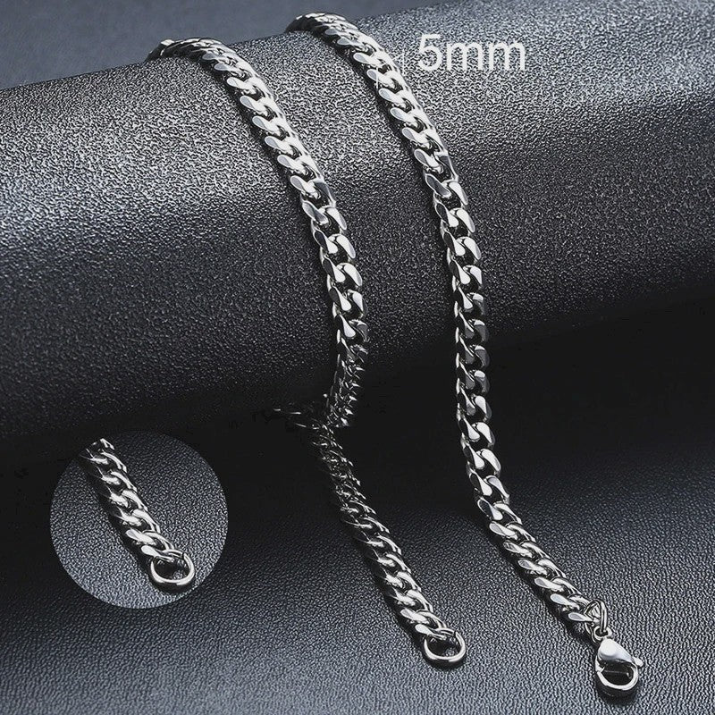 Klassieke Cuban Chain Ketting Heren Dames - Roestvrij Staal (3-11mm)