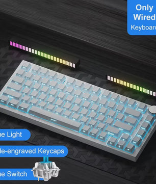 AJAZZ AK820 Pro Mechanisch Gaming Toetsenbord - Draadloos Bluetooth/2.4G/USB-C, Hot-Swappable, Gasket Mount, RGB