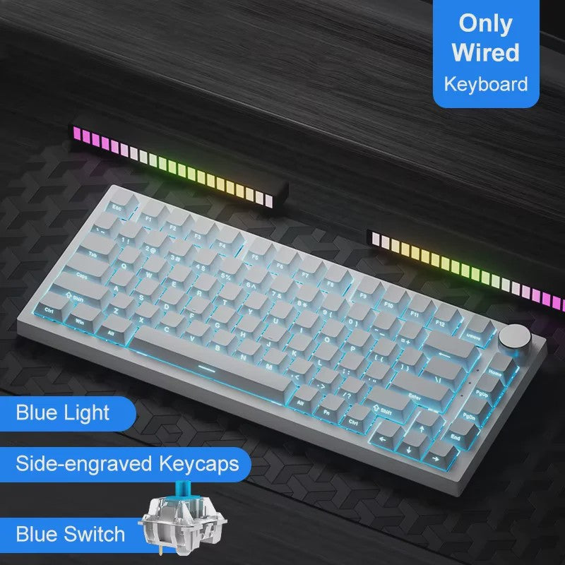 AJAZZ AK820 Pro Mechanisch Gaming Toetsenbord - Draadloos Bluetooth/2.4G/USB-C, Hot-Swappable, Gasket Mount, RGB
