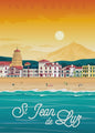 Nordic Canvas Poster: Kleurrijke Reisposters van Europese Steden - Parijs, Nice, Monaco
