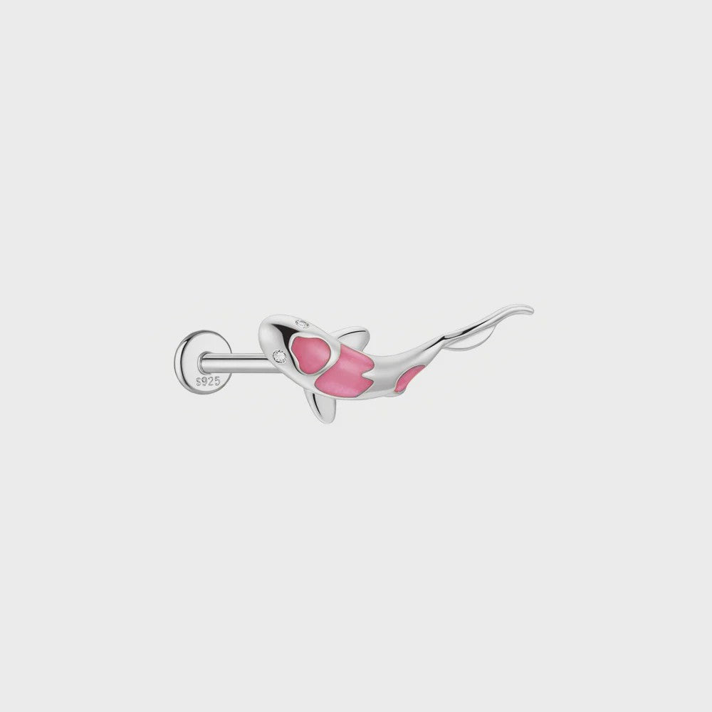 925 Sterling Zilveren Kolibrie Oorbellen Dames - 18K Goudkleurig Platte Achterkant Studs