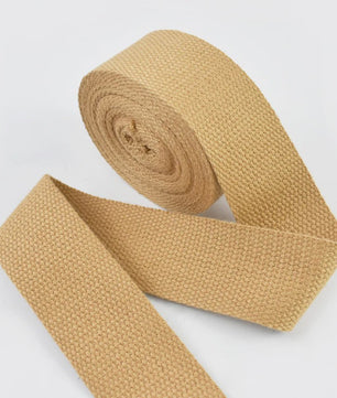 4 Meter Katoenen Band - 1.3mm Dikke Webbing voor Tassen, Riemen & DIY Projecten (20-50mm Breed)