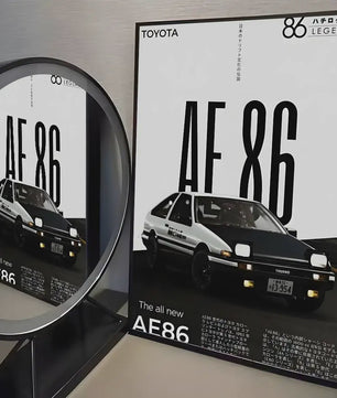 Initial D AE86 JDM Poster - Iconische Auto Kunst voor de Fan