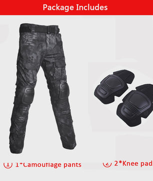 Tactisch Camouflage Uniform Set: Cargo Broek & Shirt voor Heren