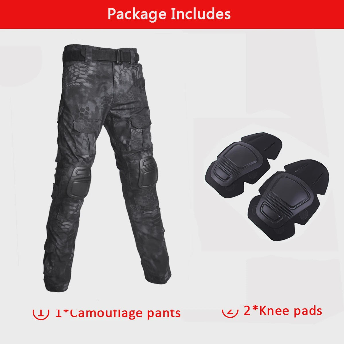 Tactisch Camouflage Uniform Set: Cargo Broek & Shirt voor Heren