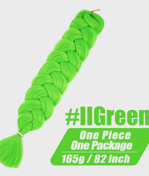 82 Inch Kanekalon Jumbo Braiding Hair - 165g Pre-Stretched Synthetisch Vlecht Haar voor Crocheten