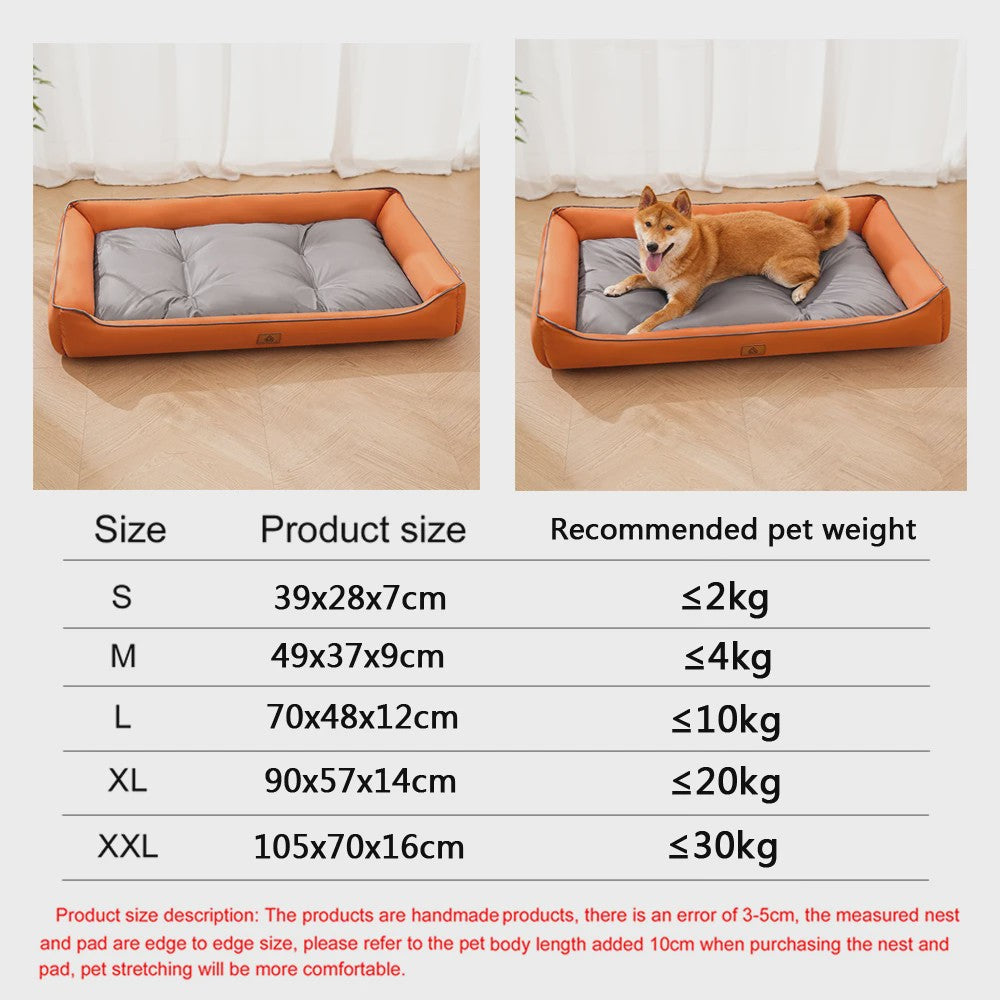 Luxe Vierkante Hondenkussen - Waterdicht & Bite-Resistant - Comfortabel voor Grote Honden en Katten
