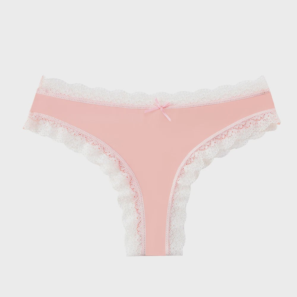 Dames Kant & Luipaardprint Thong Panties - Sexy, Ademend & Comfortabel Ondergoed