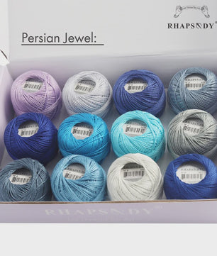 Rhapsody Pearl Cotton Garen Set - Maat 8 - 12 Bollen voor Haken, Borduren & Knutselen
