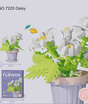Bouwstenen Bloemen in Pot - Creatieve Mini Bloemenboeketten Bouwpakketten