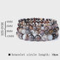 Handgemaakte Natuursteen Armbanden - Onyx & Agate Kralen - Yoga & Reiki Energie - Unisex 19cm