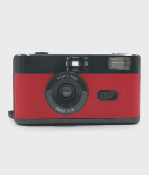 Retro 35mm Filmcamera met Ingebouwde Flits - Herbruikbaar en Stijlvol