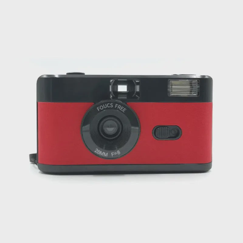 Retro 35mm Filmcamera met Ingebouwde Flits - Herbruikbaar en Stijlvol