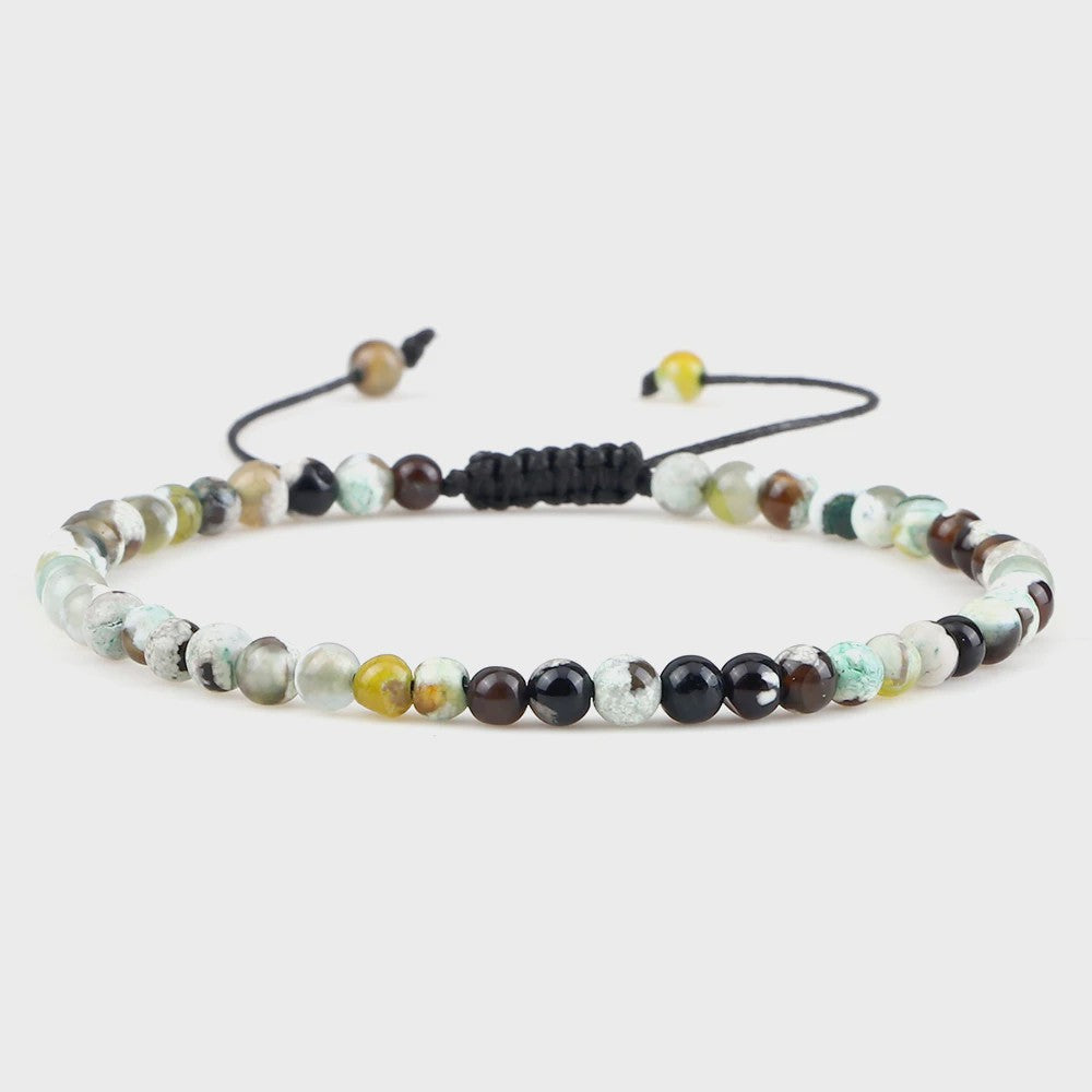 Natuurlijke 4mm Kralen Armbanden - Agate & Onyx - Yoga, Gebed & Stijlvol