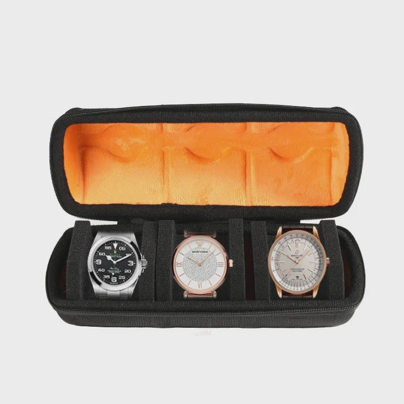 Luxe Horloge Reiskoffer - Harde Rol Organizer met Rode Voering voor 1, 2, 3, 5, 6 of 10 Horloges