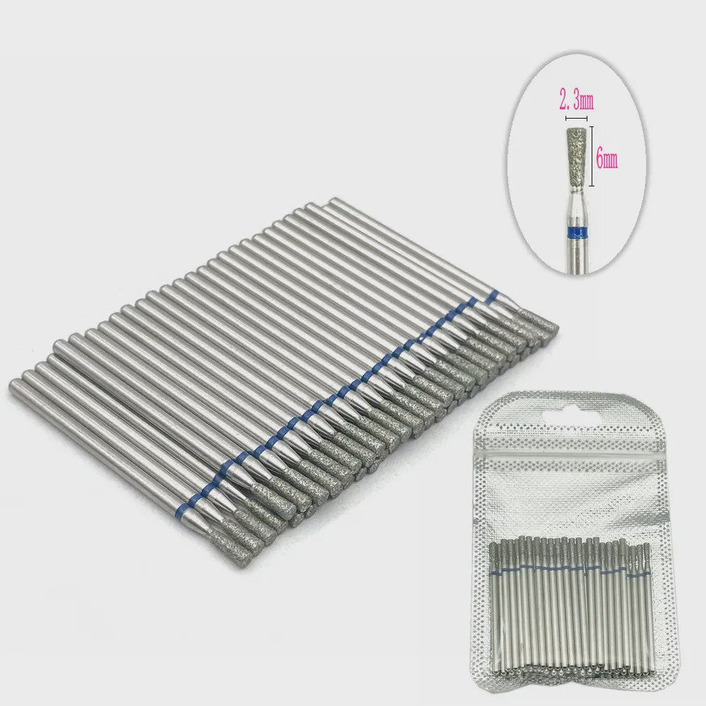 50 Stuks Diamant Freesjes Set - 2.35mm Schacht voor Nagel- en Tandheelkundig Gebruik